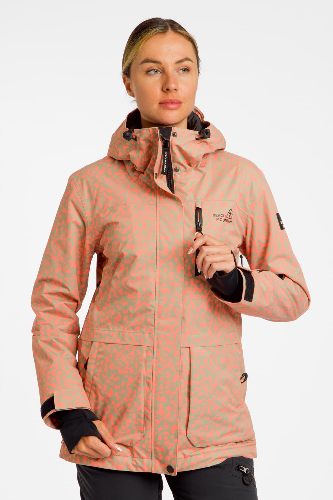 BEACH MOUNTAIN Damen Snowboardjacke Pink, Damen, Größe: 34