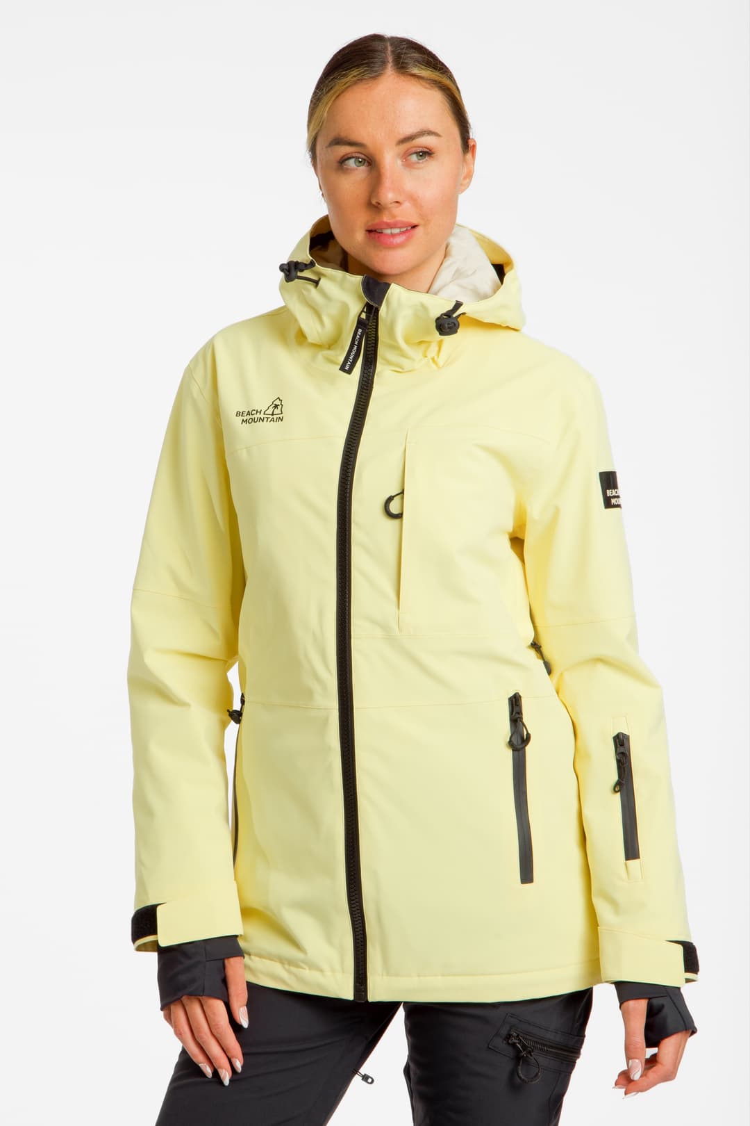 BEACH MOUNTAIN Damen Snowboardjacke Gelb, Damen, Größe: 34