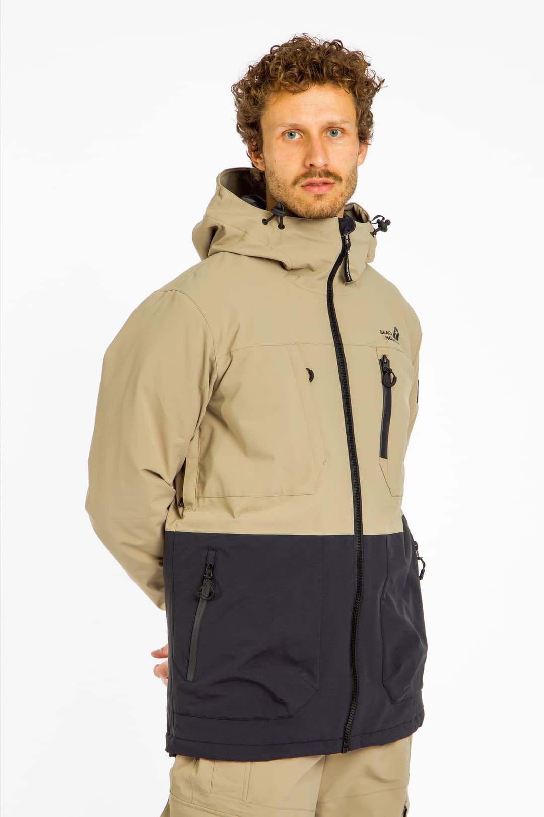 BEACH MOUNTAIN Herren Snowboardjacke Beige, Herren, Größe: XXL