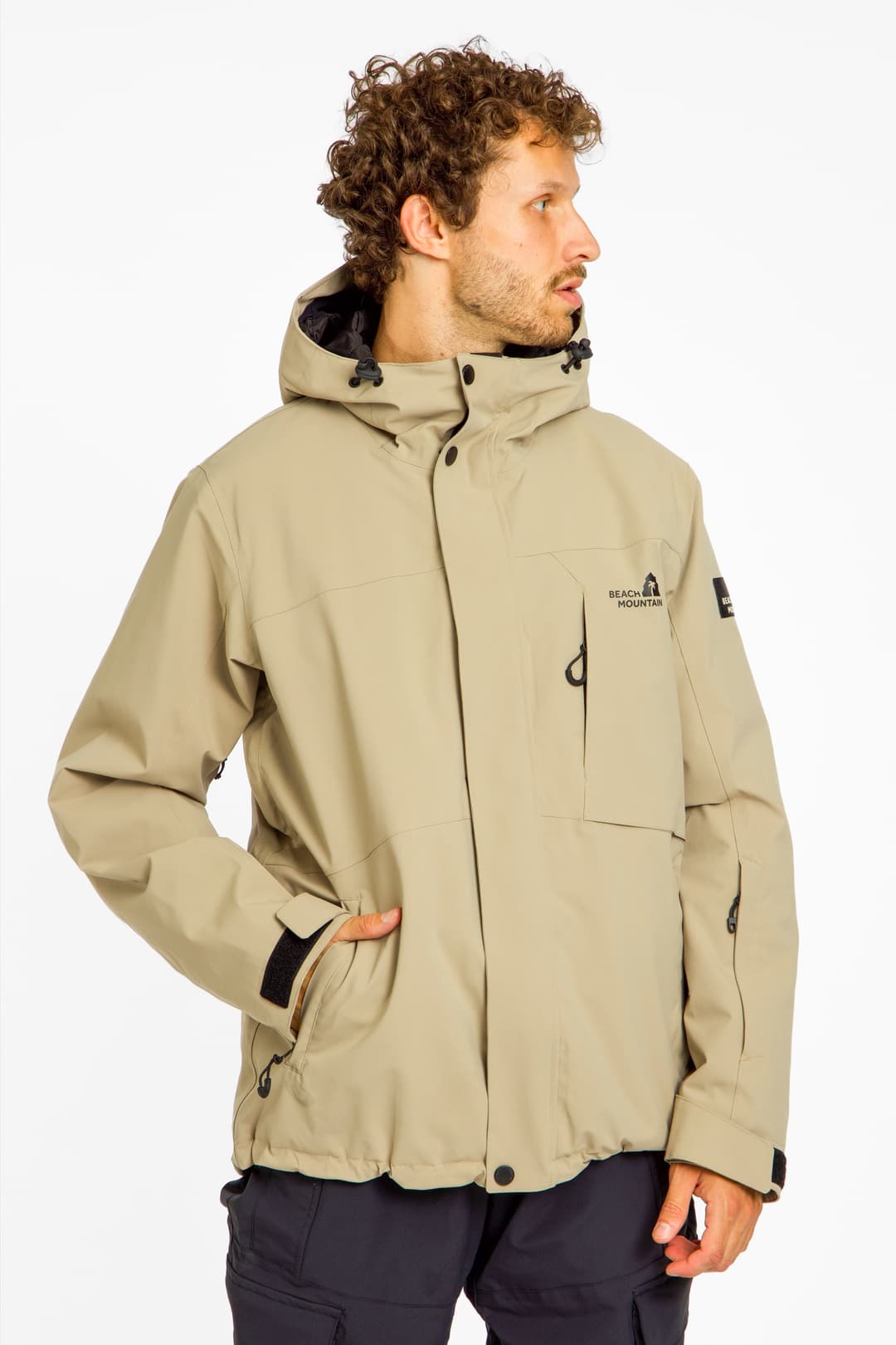 BEACH MOUNTAIN Herren Snowboardjacke Beige, Herren, Größe: XS