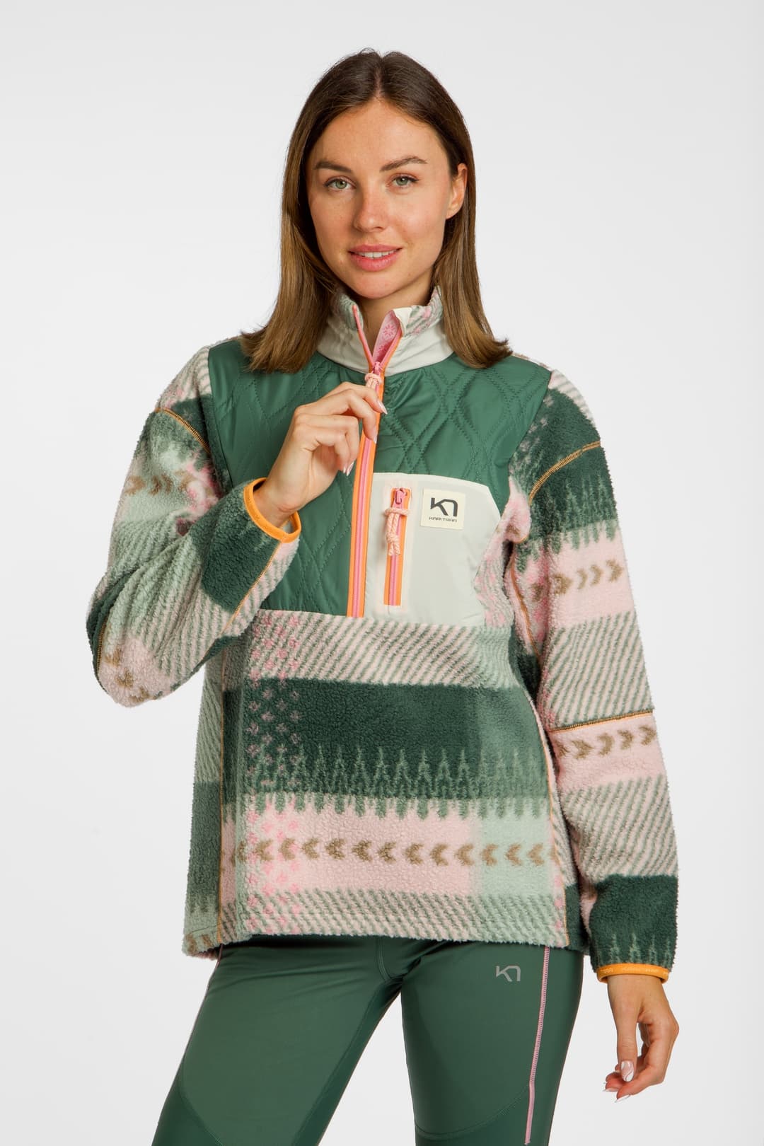 Kari Traa Rothe Half-Zip Damen Midlayer Grün, Damen, Größe: L
