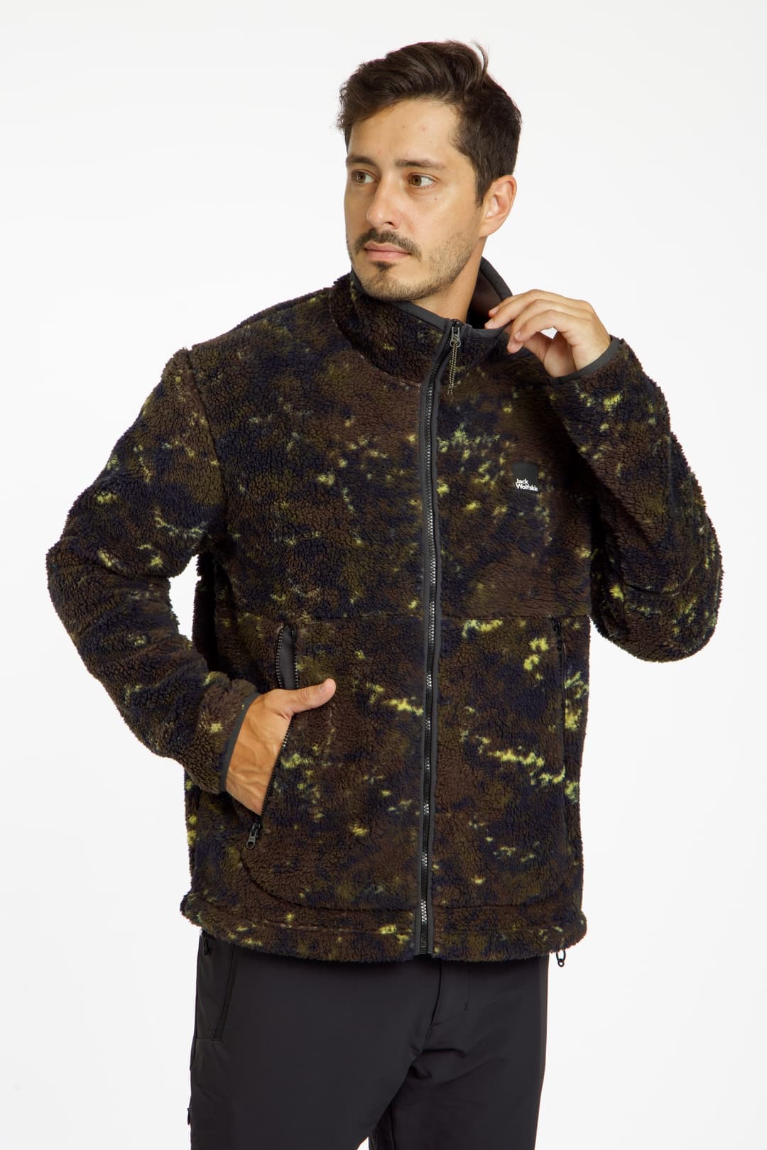 Jack Wolfskin Stone Lite Allover Print Herren Midlayer Braun, Herren, Größe: S