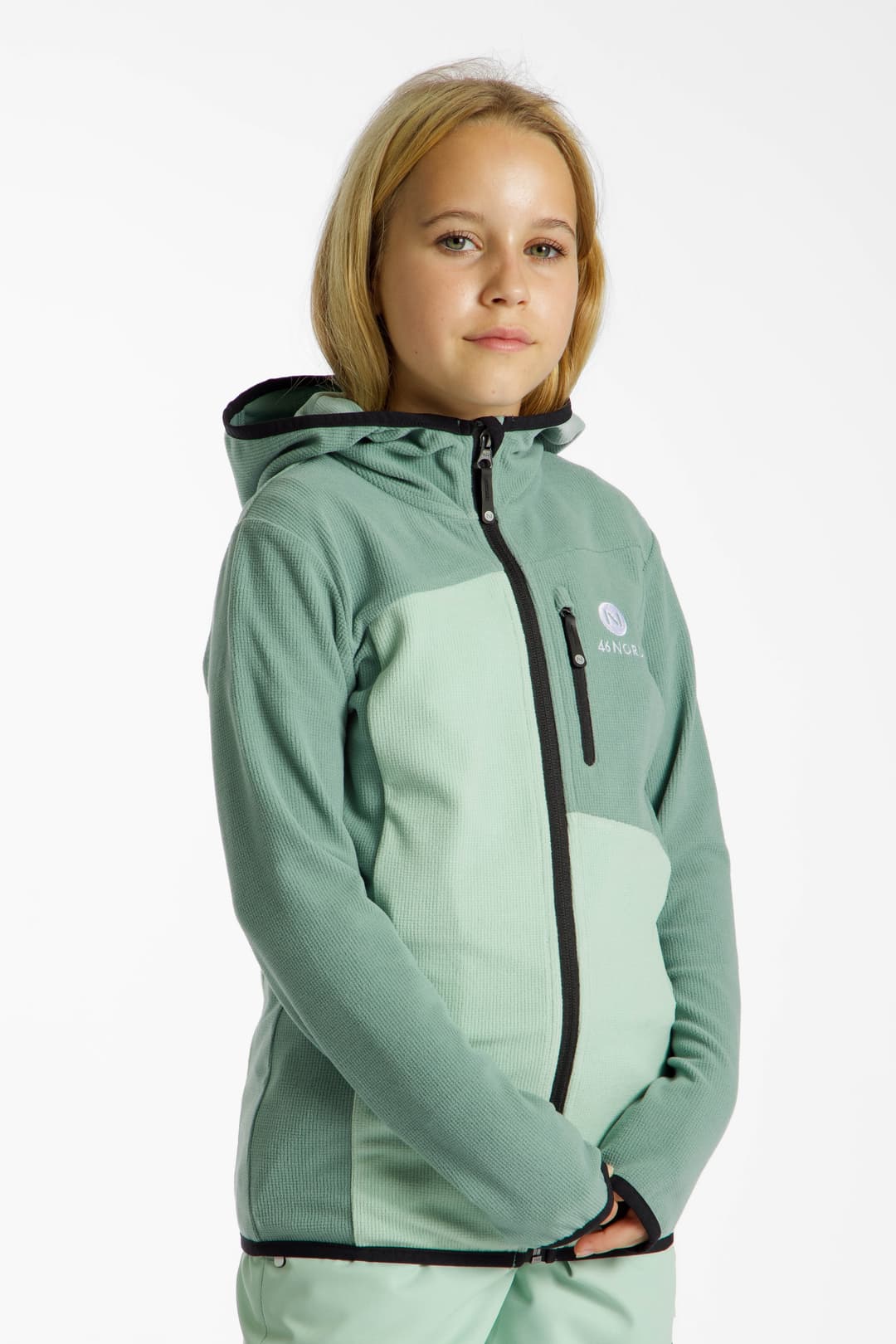 46 NORD Kinder Midlayer Grün, , Größe: 128
