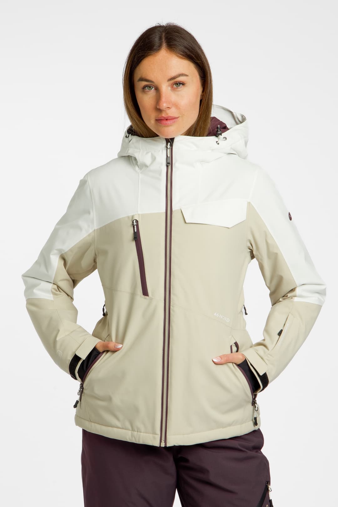 46 NORD Damen Skijacke Weiss, Damen, Größe: 38