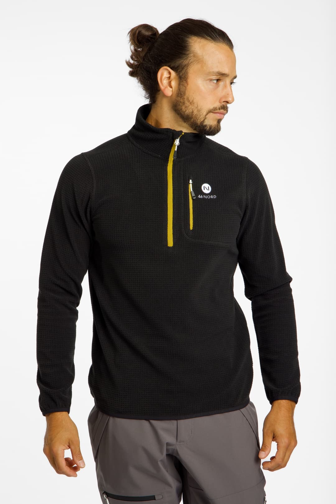 46 NORD Herren Midlayer Schwarz, Herren, Größe: XS