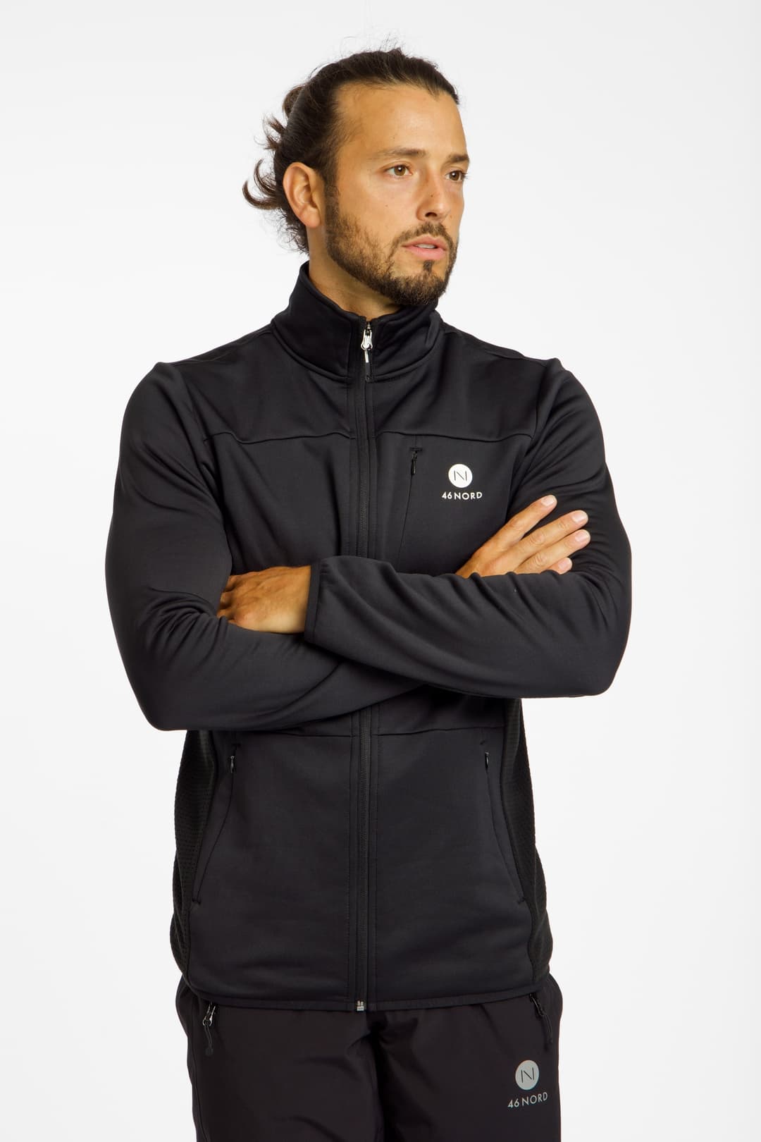 46 NORD Herren Midlayer Schwarz, Herren, Größe: S