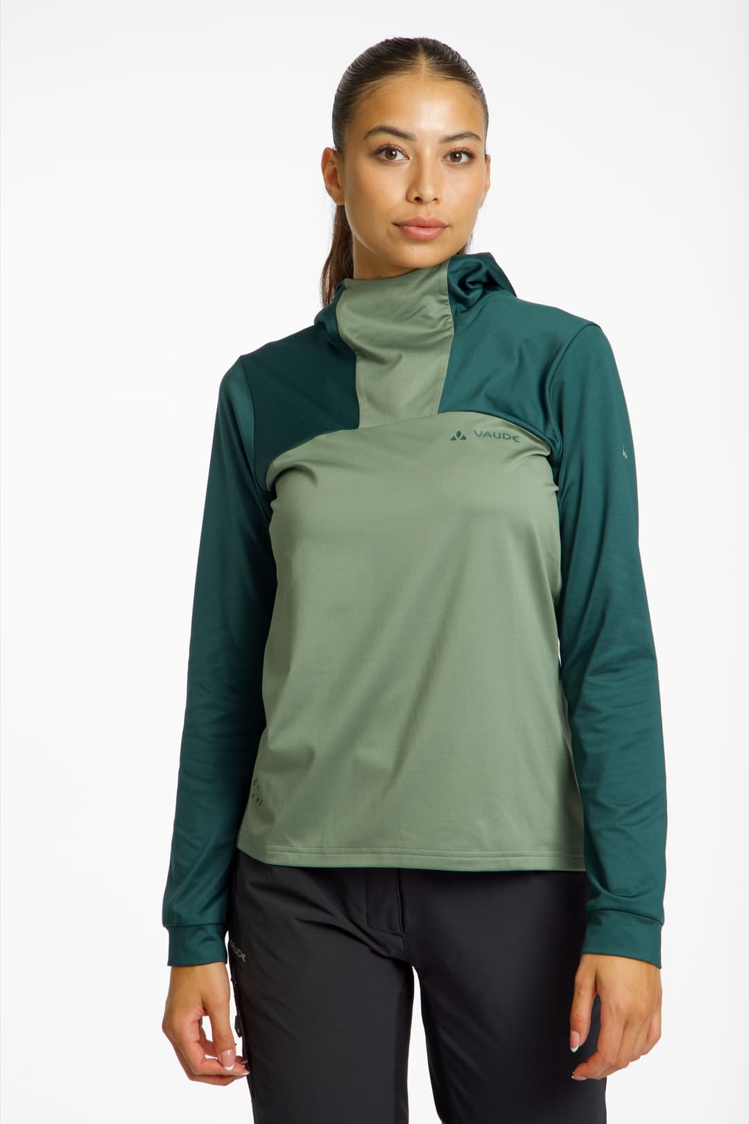 VAUDE Qimsa Hoody Damen Biketrikot Grün, Damen, Größe: 42