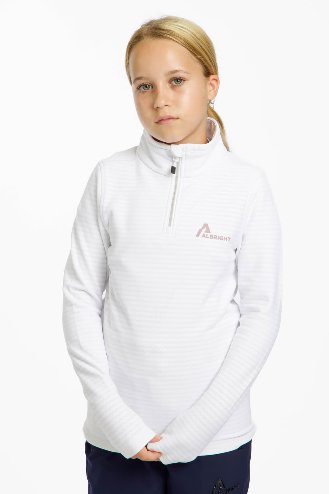 ALBRIGHT Lenzerheide Kinder Midlayer Weiss, , Größe: 176