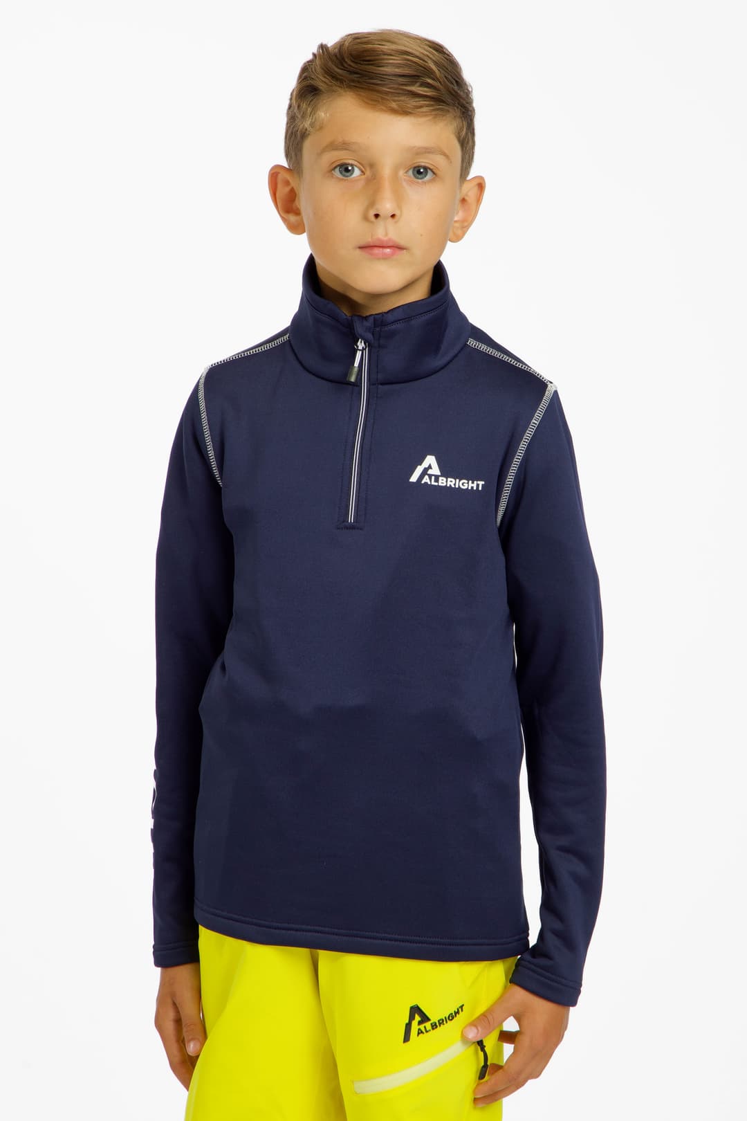 ALBRIGHT Lenzerheide Kinder Midlayer Blau, , Größe: 128