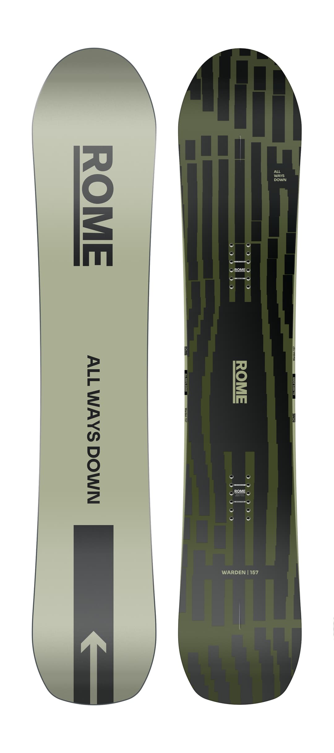 Rome Warden Snowboard 25/26 Grün, Herren, Größe: 154