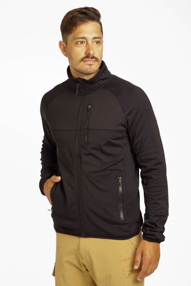 46 NORD Performance Herren Midlayer Schwarz, Herren, Größe: M