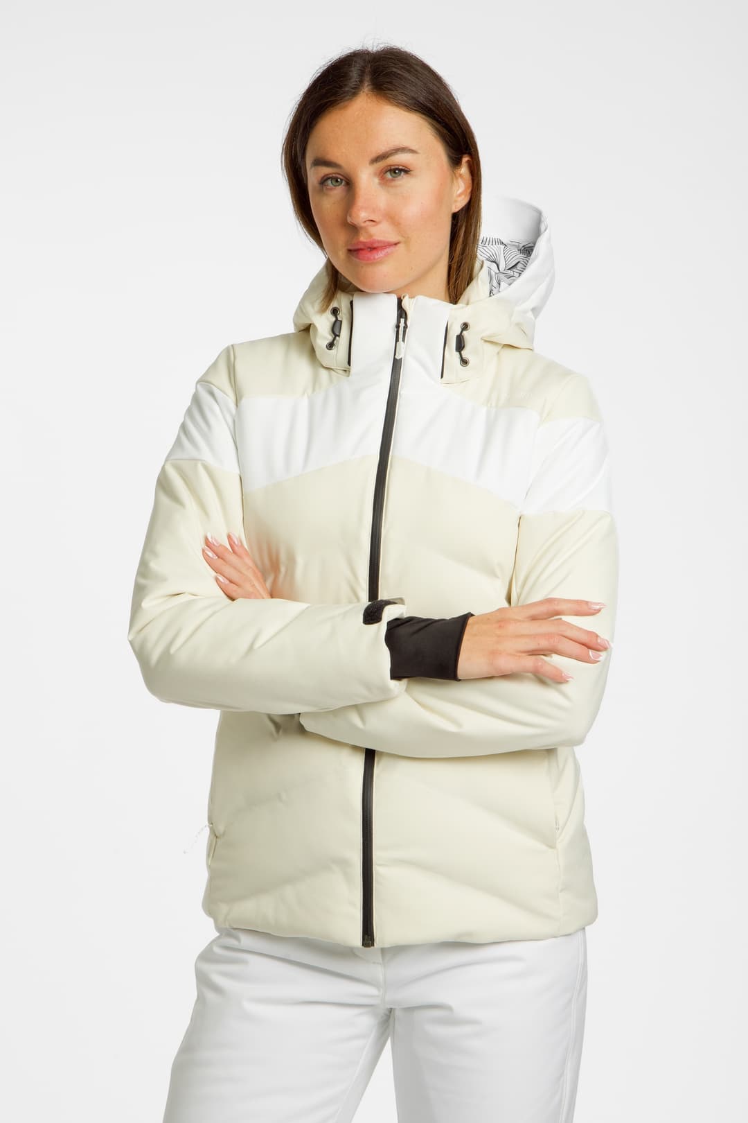 46 NORD Damen Skijacke Weiss, Damen, Größe: 46