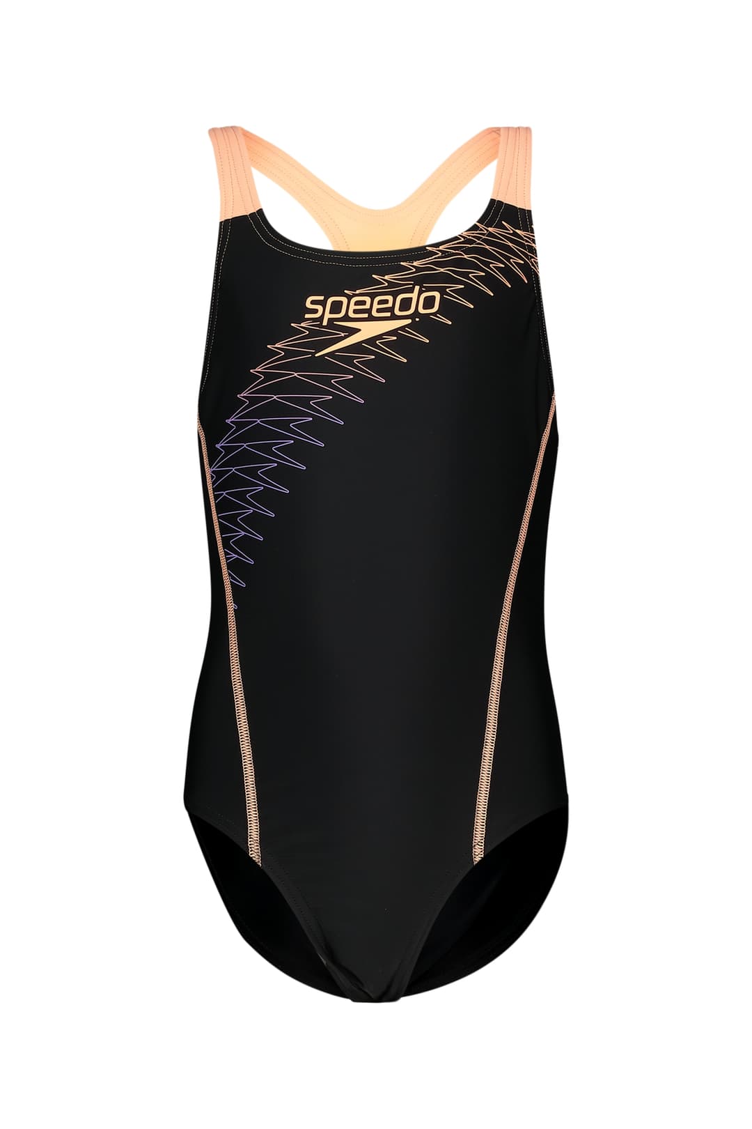 speedo Medley Logo Medalist Mädchen Badeanzug Schwarz, , Größe: 116