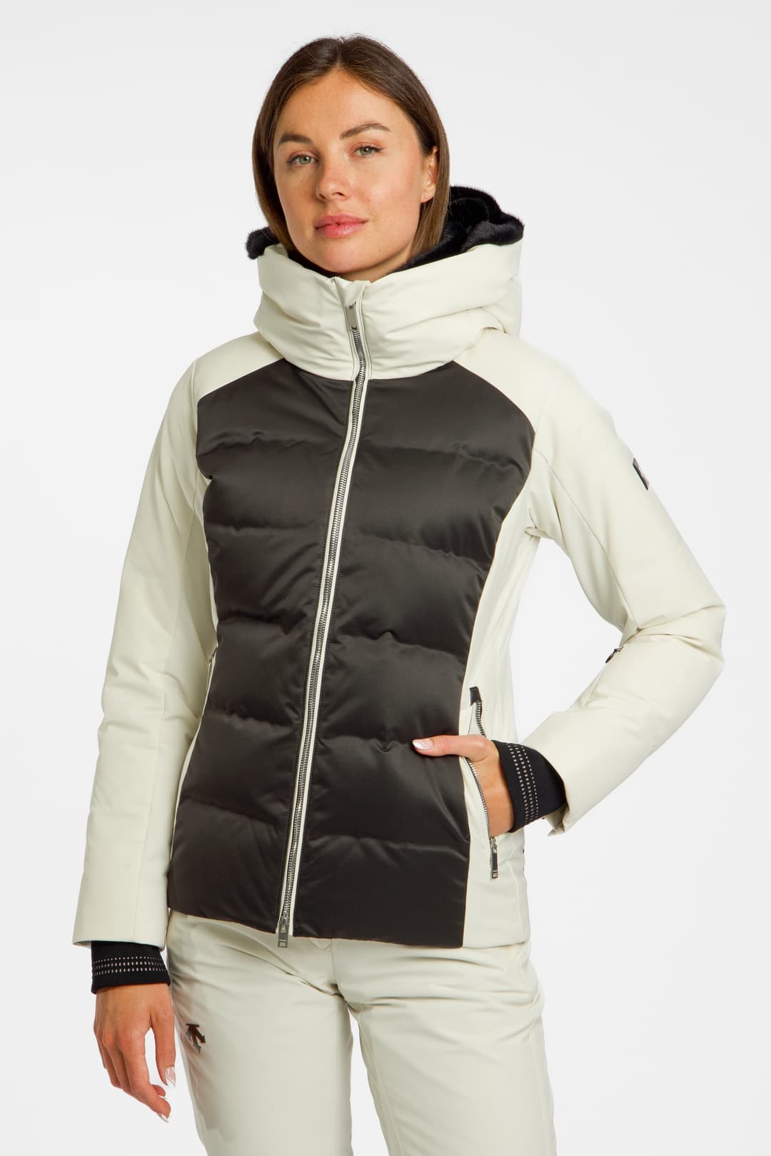 descente Down Damen Skijacke Beige, Damen, Größe: 38
