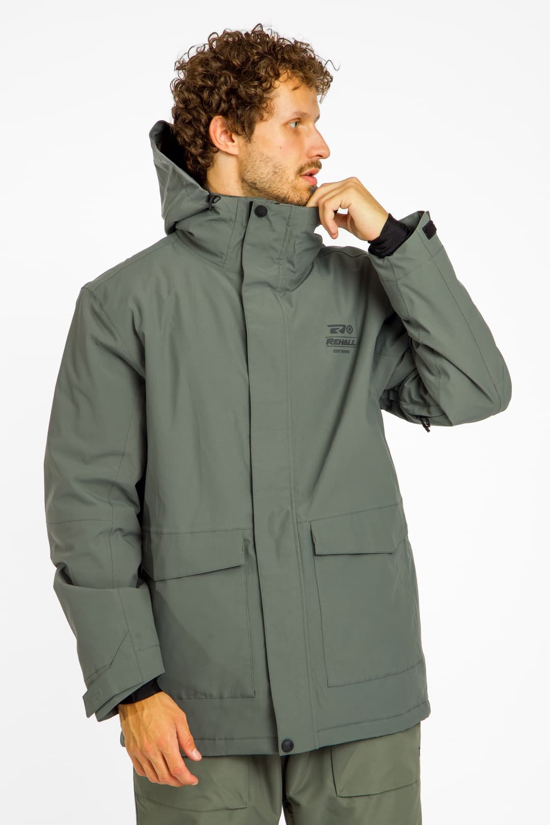 Rehall WAKE-R Herren Ski-/Snowboardjacke Grau, Herren, Größe: XL