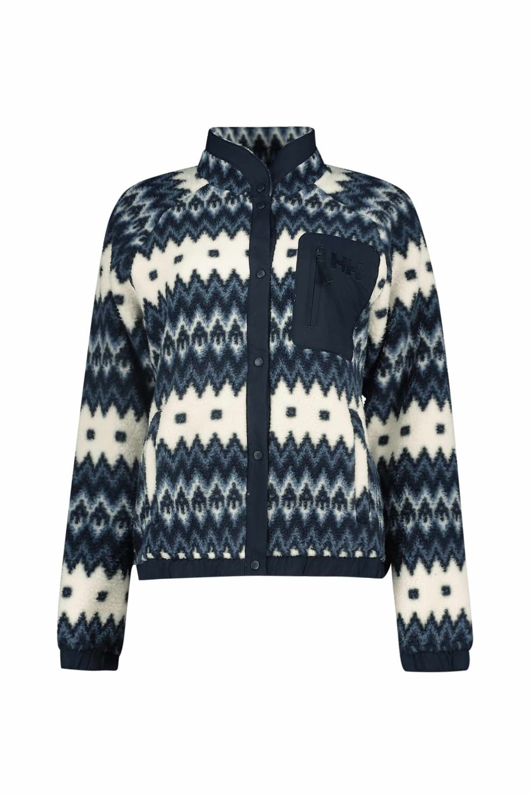 Helly Hansen Imperial Printed Pile Snap Damen Midlayer Blau, Damen, Größe: XL