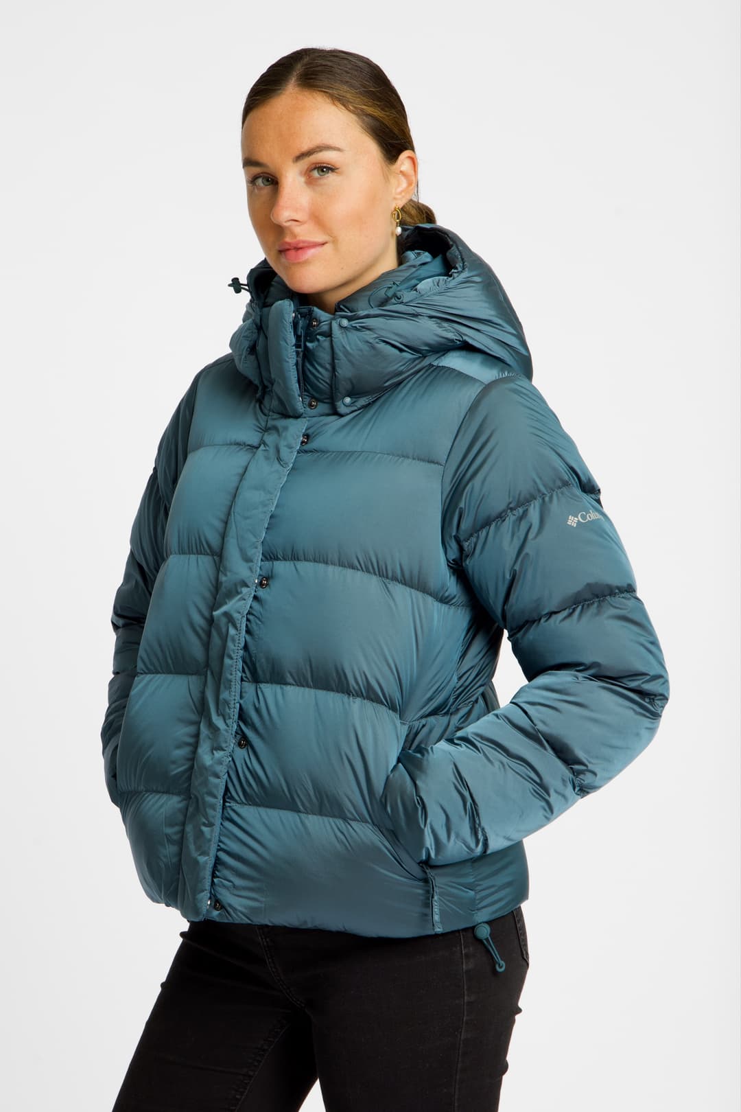 Columbia Amaze Puff™ Hooded Damen Daunenjacke Blau, Damen, Größe: L