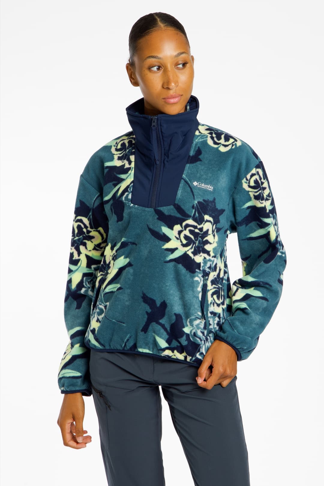 Columbia Sequoia Grove™ Printed Half Zip Damen Midlayer Türkis, Damen, Größe: L