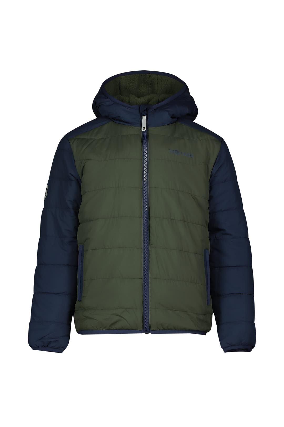 Trollkids Sandvika Reversible Kinder Outdoorjacke Grün, , Größe: 128