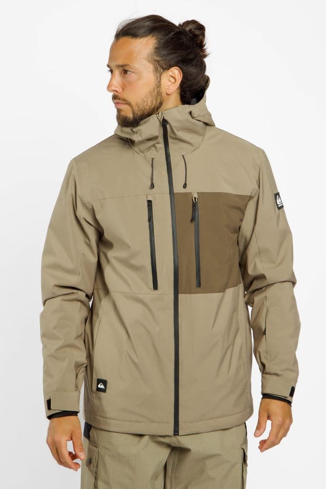 Quiksilver Sycamore Solid 20K Herren Ski-/Snowboardjacke Beige, Herren, Größe: S