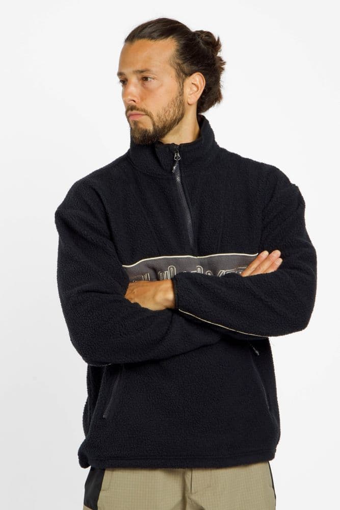 Quiksilver Omni Sherpa Half-Zip Herren Midlayer Schwarz, Herren, Größe: M
