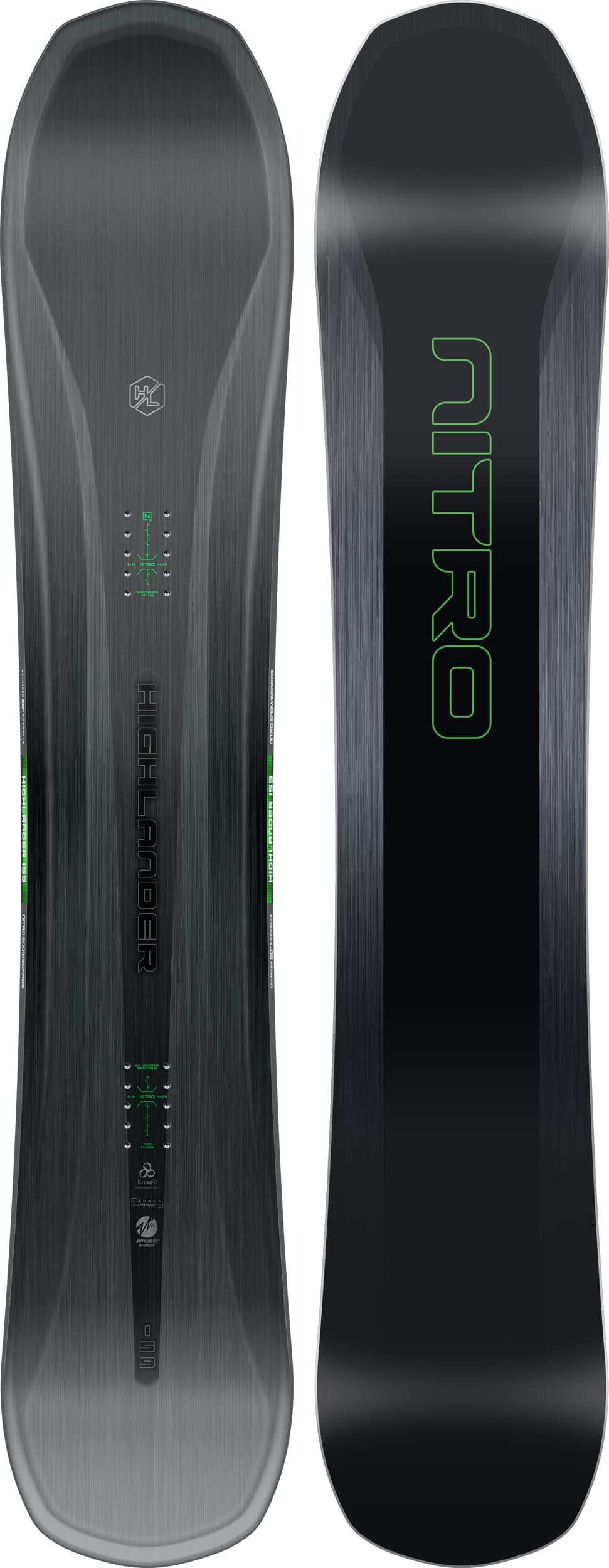 Nitro Highlander Snowboard 26/27 Grau, Herren, Größe: 156