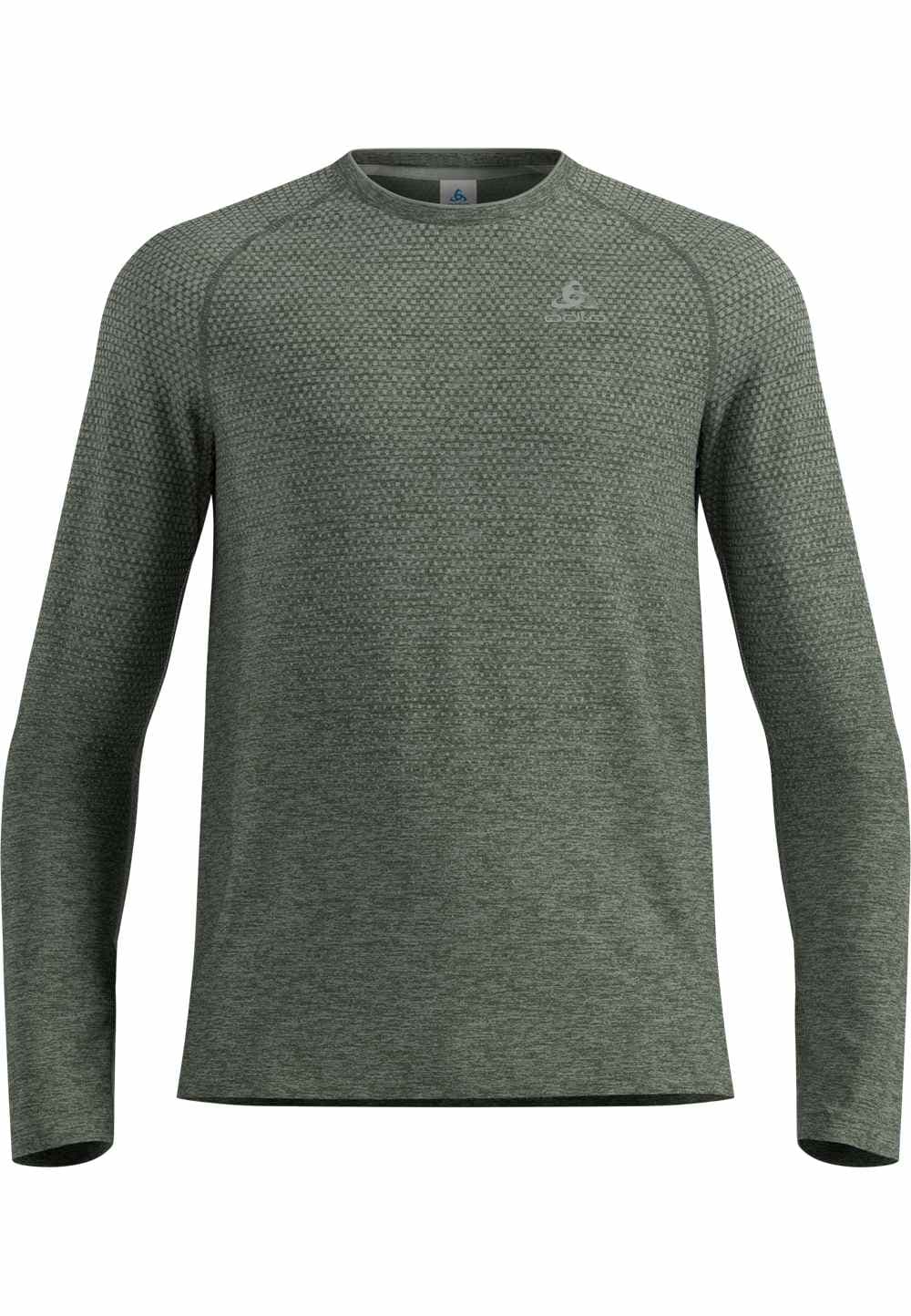 Odlo Essentials Seamless Herren Longsleeve Grün, Herren, Größe: S