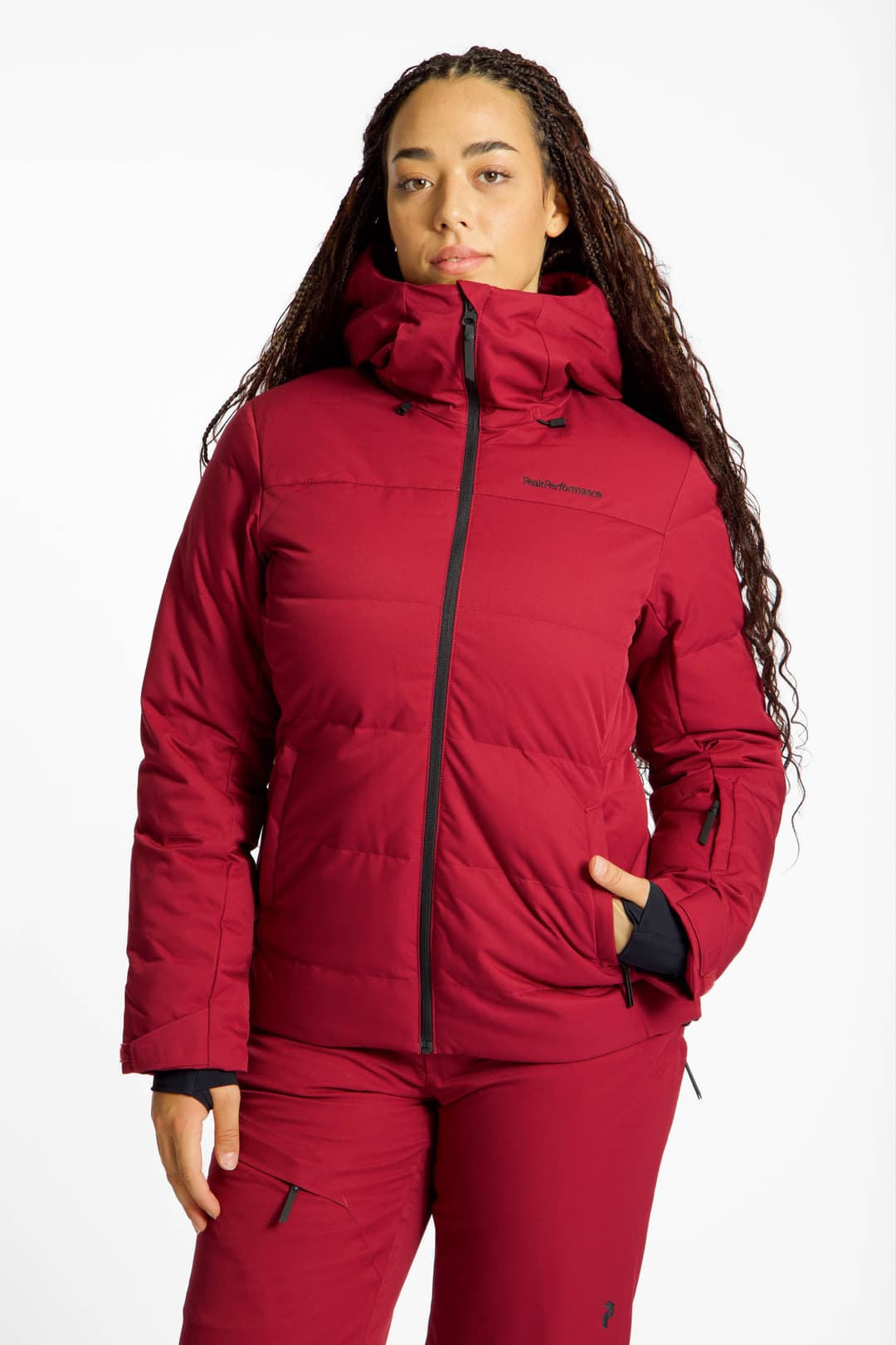PEAK PERFORMANCE Shred Down Damen Skijacke Rot, Damen, Größe: M
