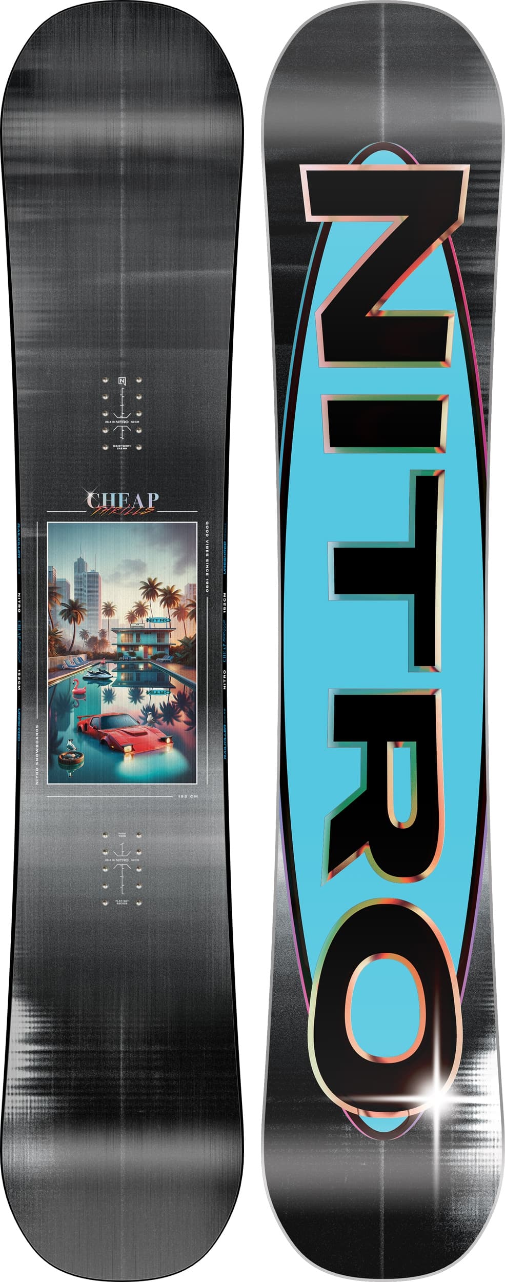Nitro Cheap Thrills Snowboard 25/26 Schwarz, Herren, Größe: 155W