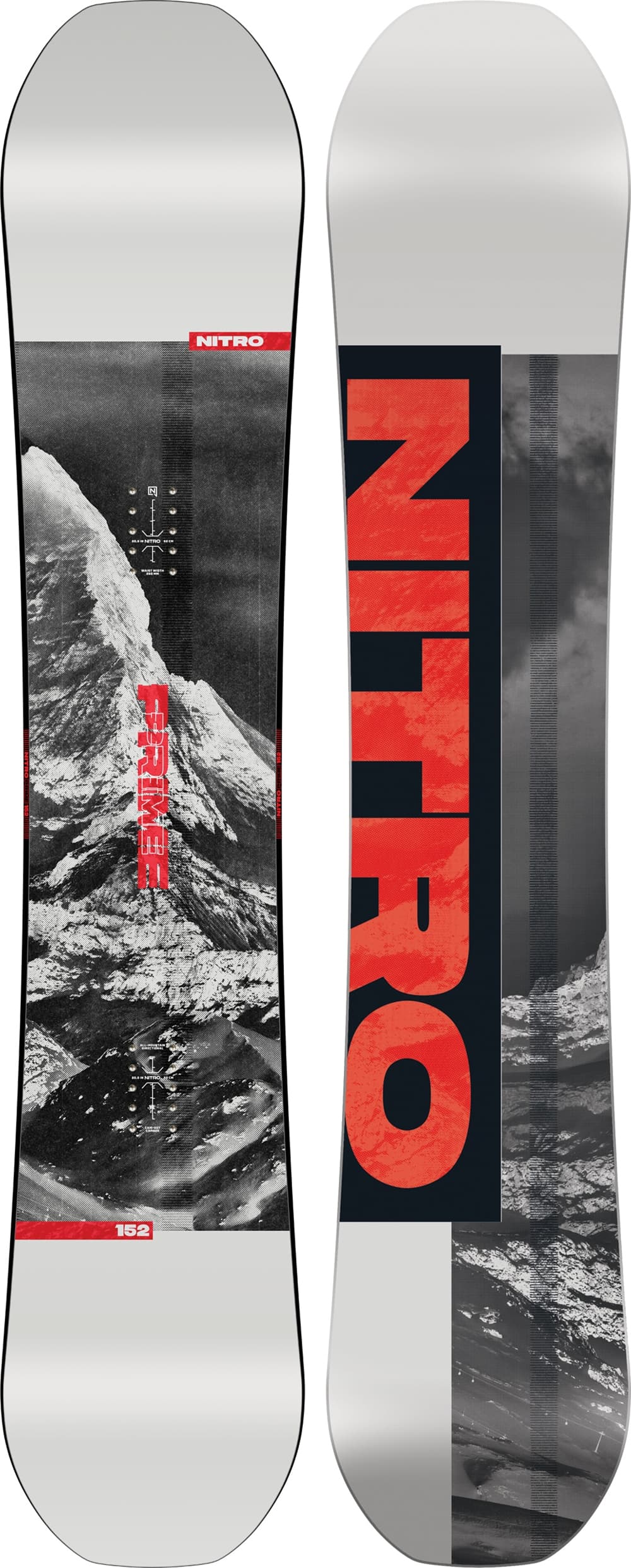 Nitro Prime Raw Snowboard 26/27 Grau, Herren, Größe: 160W