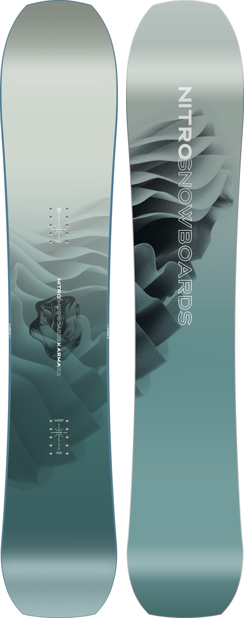 Nitro Karma Damen Snowboard 25/26 Grün, Damen, Größe: 152