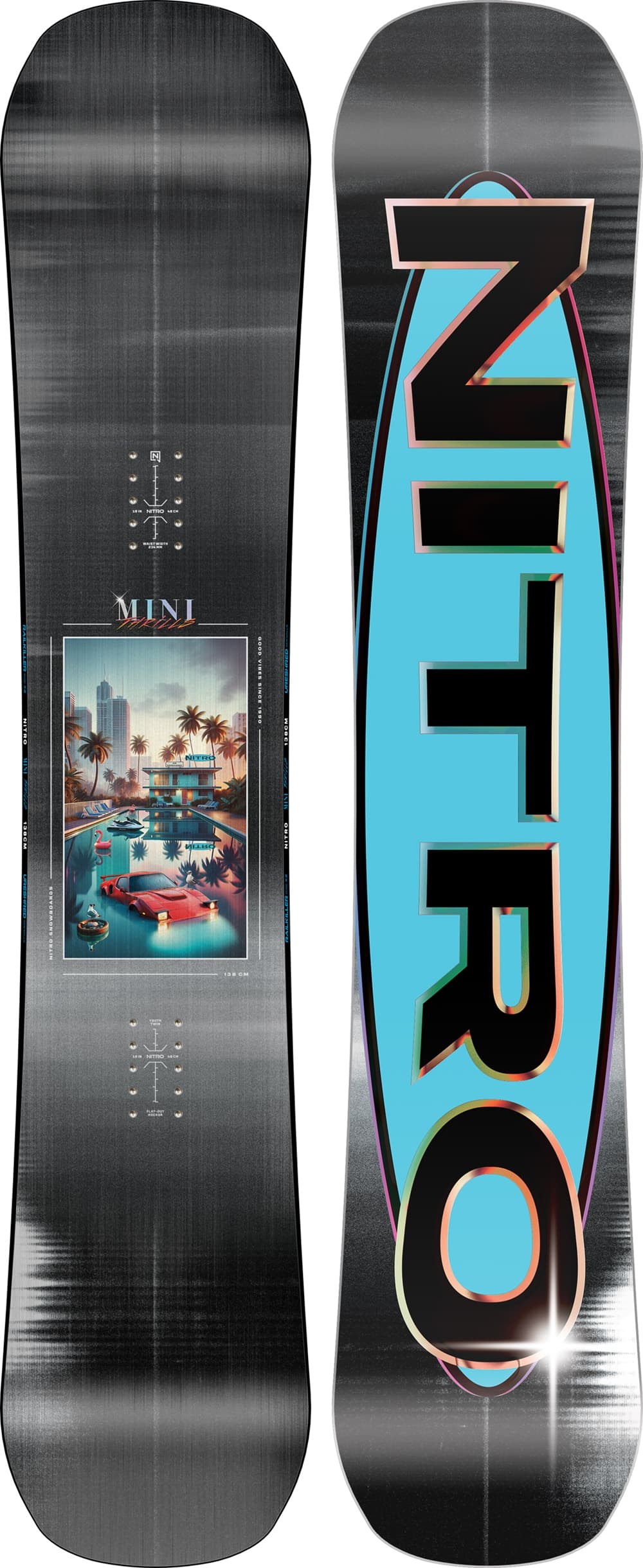 Nitro Mini Thrills Kinder Snowboard Schwarz, , Größe: 148