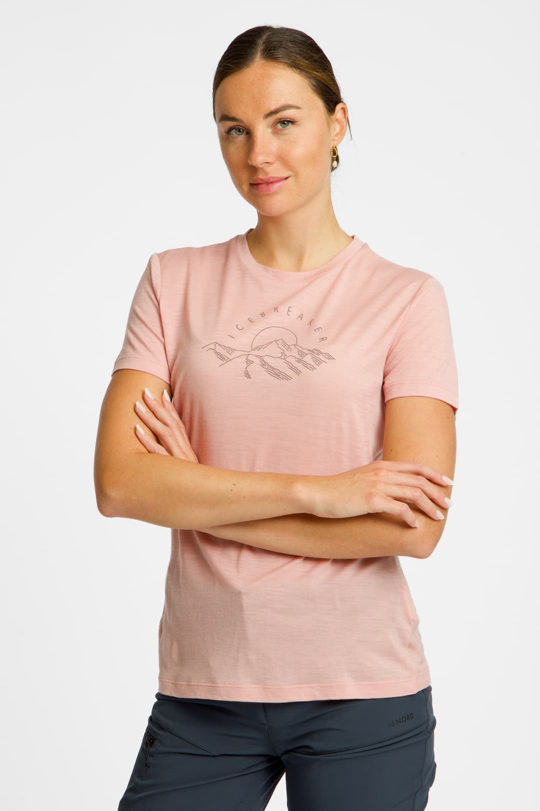 icebreaker Merino 150 Tech Lite Sunrise Summit Damen T-Shirt Pink, Damen, Größe: XL