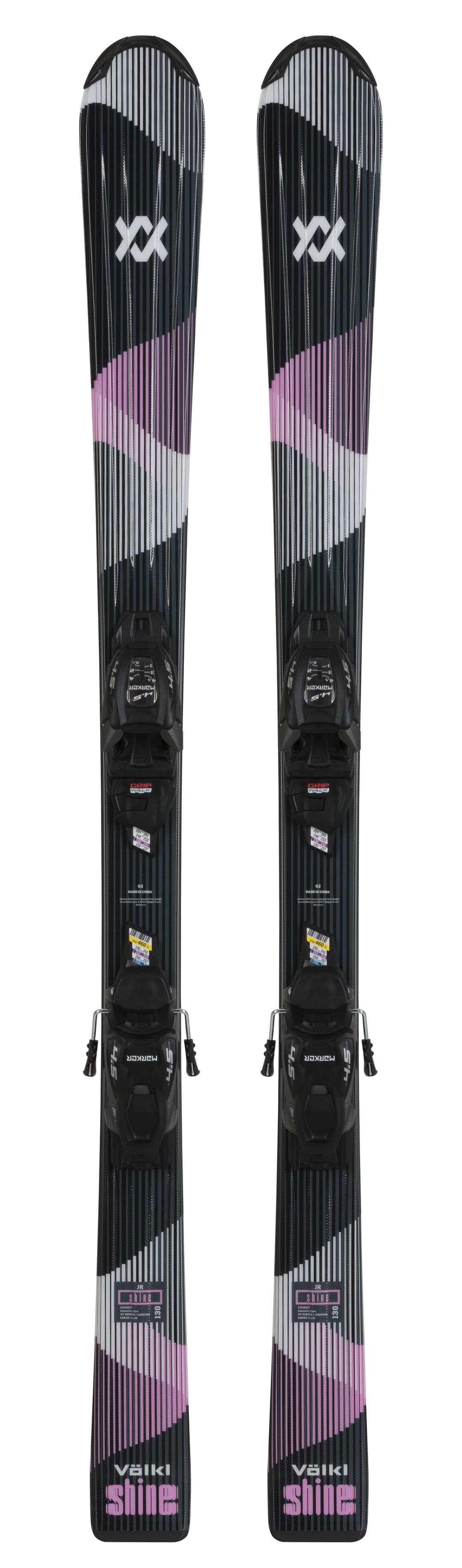 Voelkl Shine 130-150 Kinder Ski Set 25/26 Schwarz, , Größe: 130