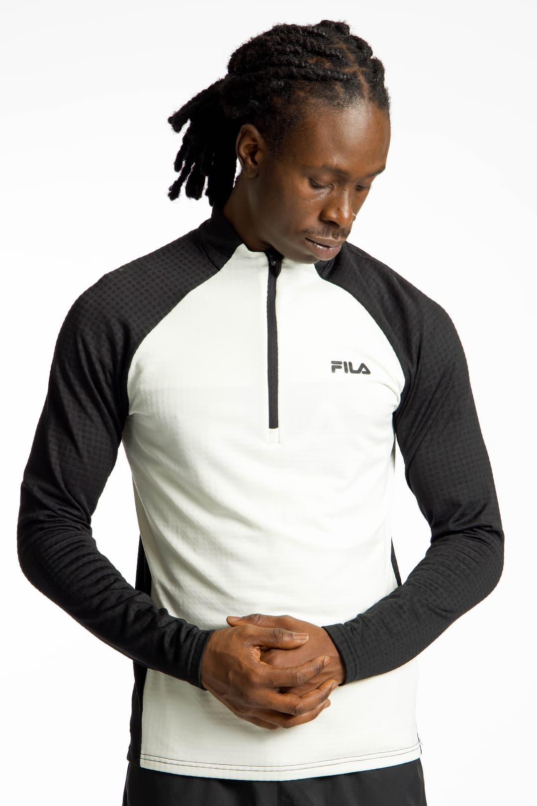 FILA Oliver Herren Longsleeve Schwarz, Herren, Größe: M