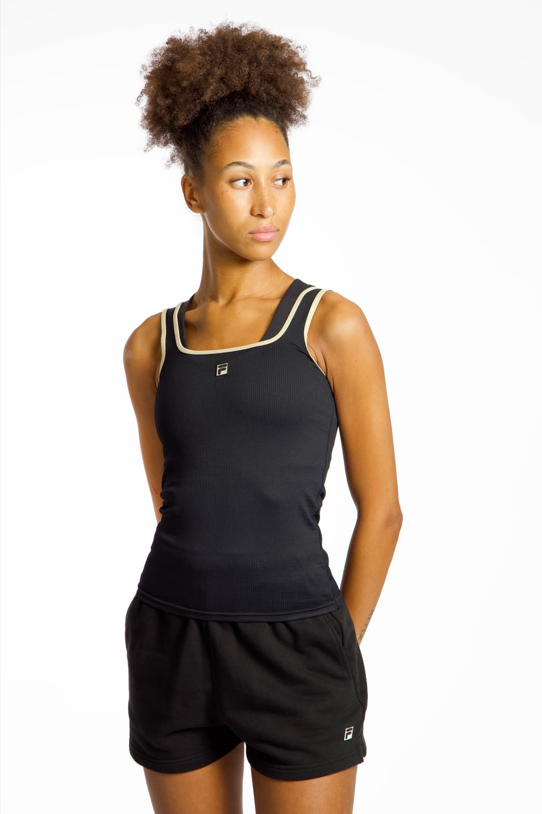 FILA Ogilvie Damen Top Schwarz, Damen, Größe: M