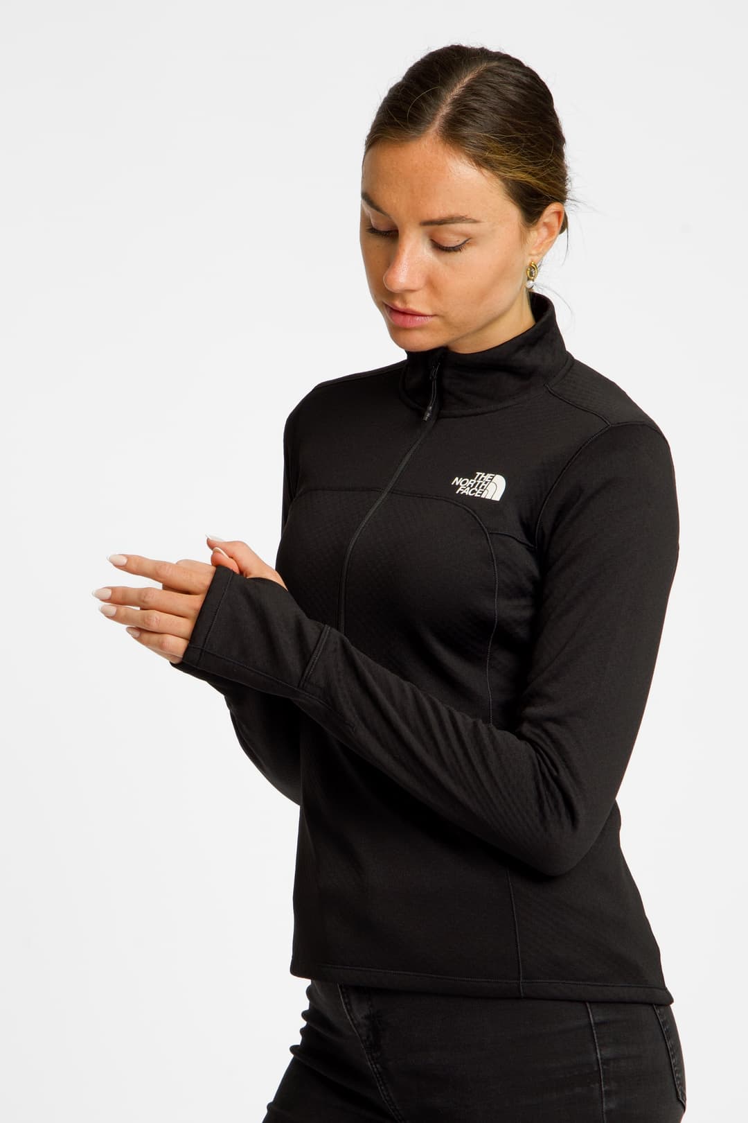 The North Face Winter Warm Pro 1/4 Zip Damen Longsleeve Schwarz, Damen, Größe: L