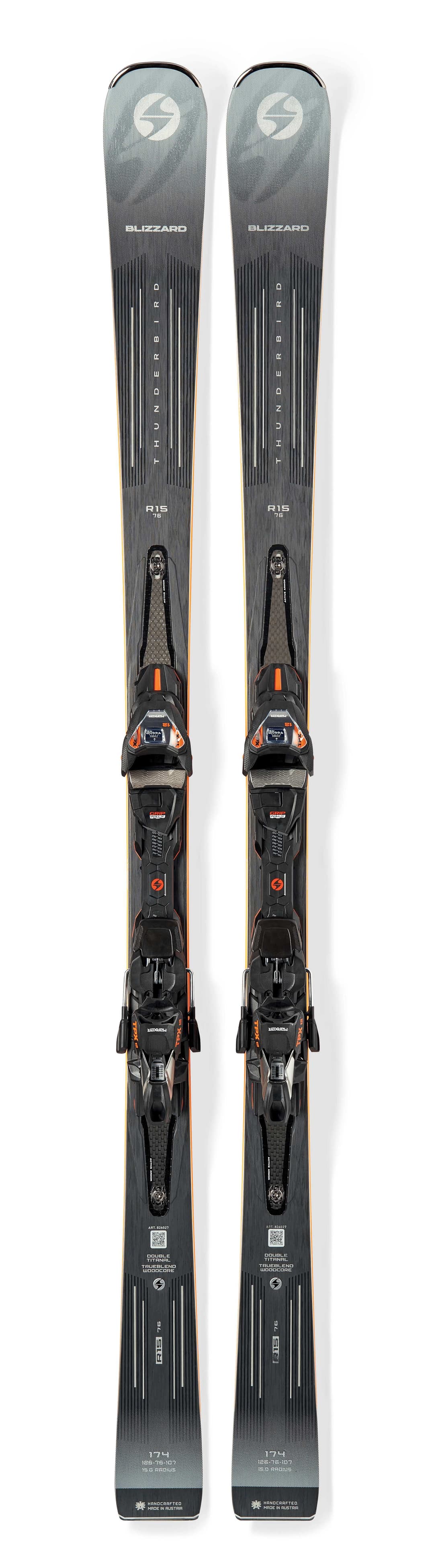 Blizzard Thunderbird R15-76 Ski Set 25/26 Grau, Herren, Größe: 166