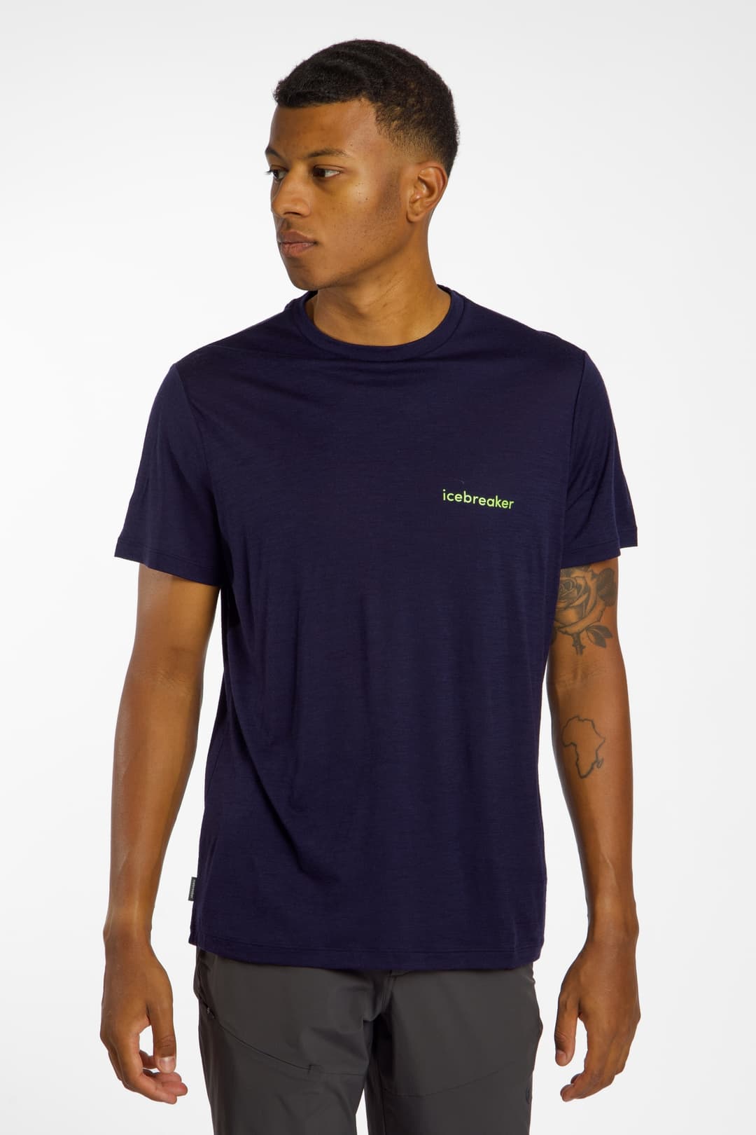 icebreaker Merino 150 Tech Lite IB Wordmark Herren T-Shirt Blau, Herren, Größe: XL