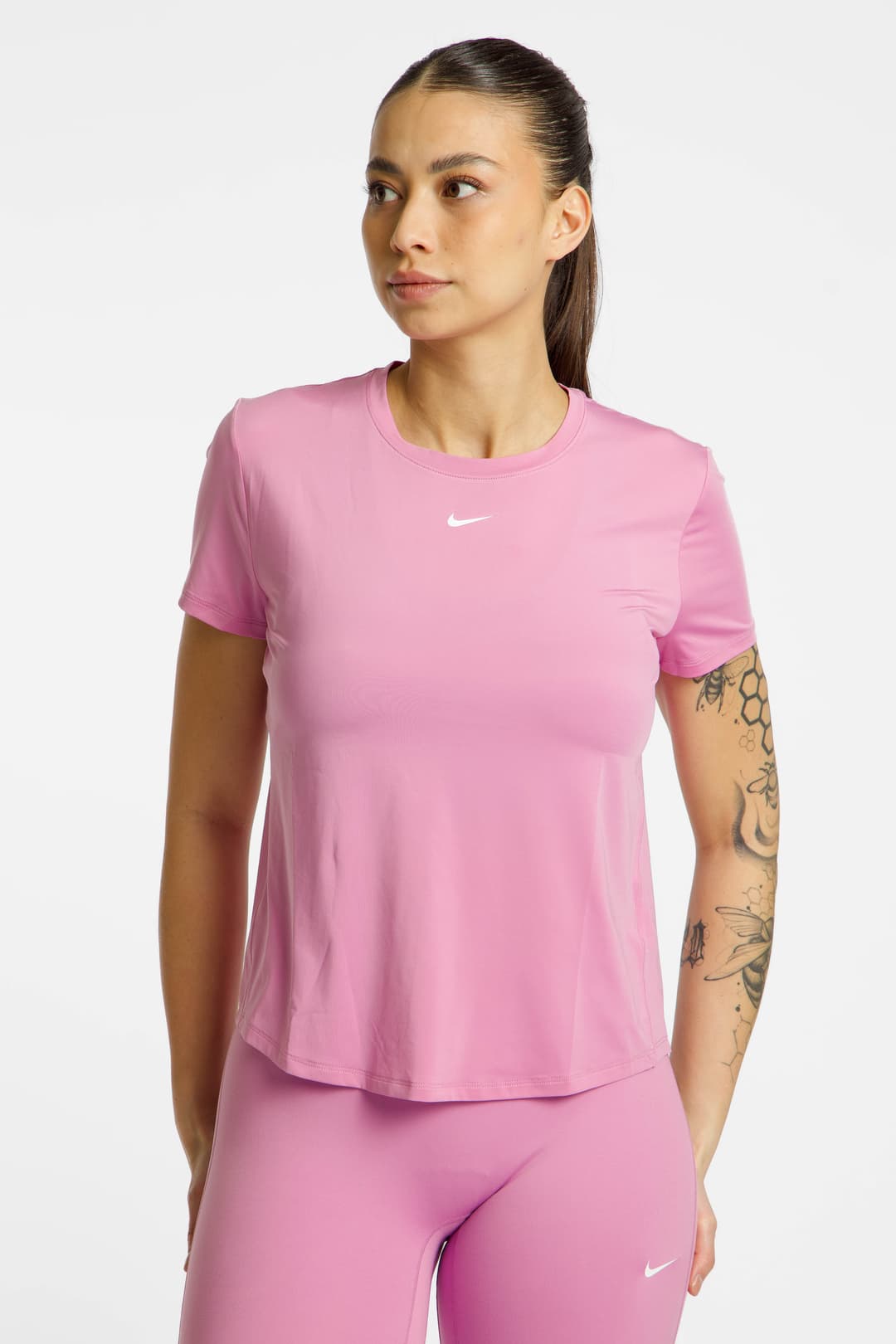 Nike One Classic Dri-FIT Damen T-Shirt Pink, Damen, Größe: L