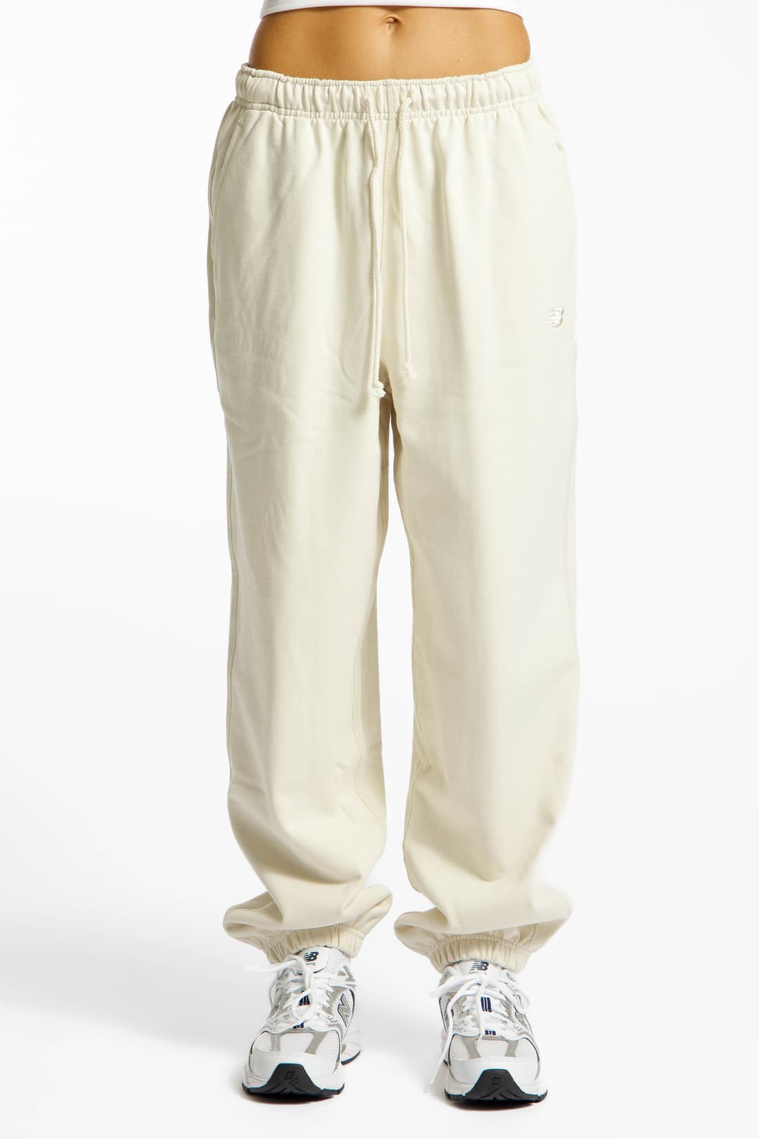 New Balance Athletics French Terry Jogger Damen Trainerhose Offwhite, Damen, Größe: XL