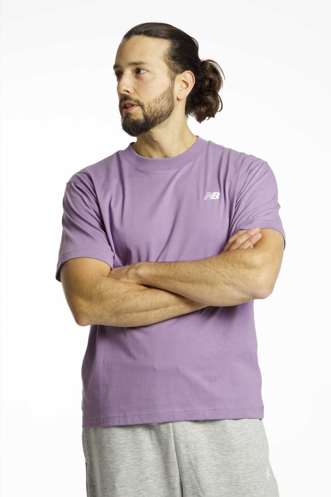 New Balance Sport Essentials Small Logo Herren T-Shirt Lila, Herren, Größe: L