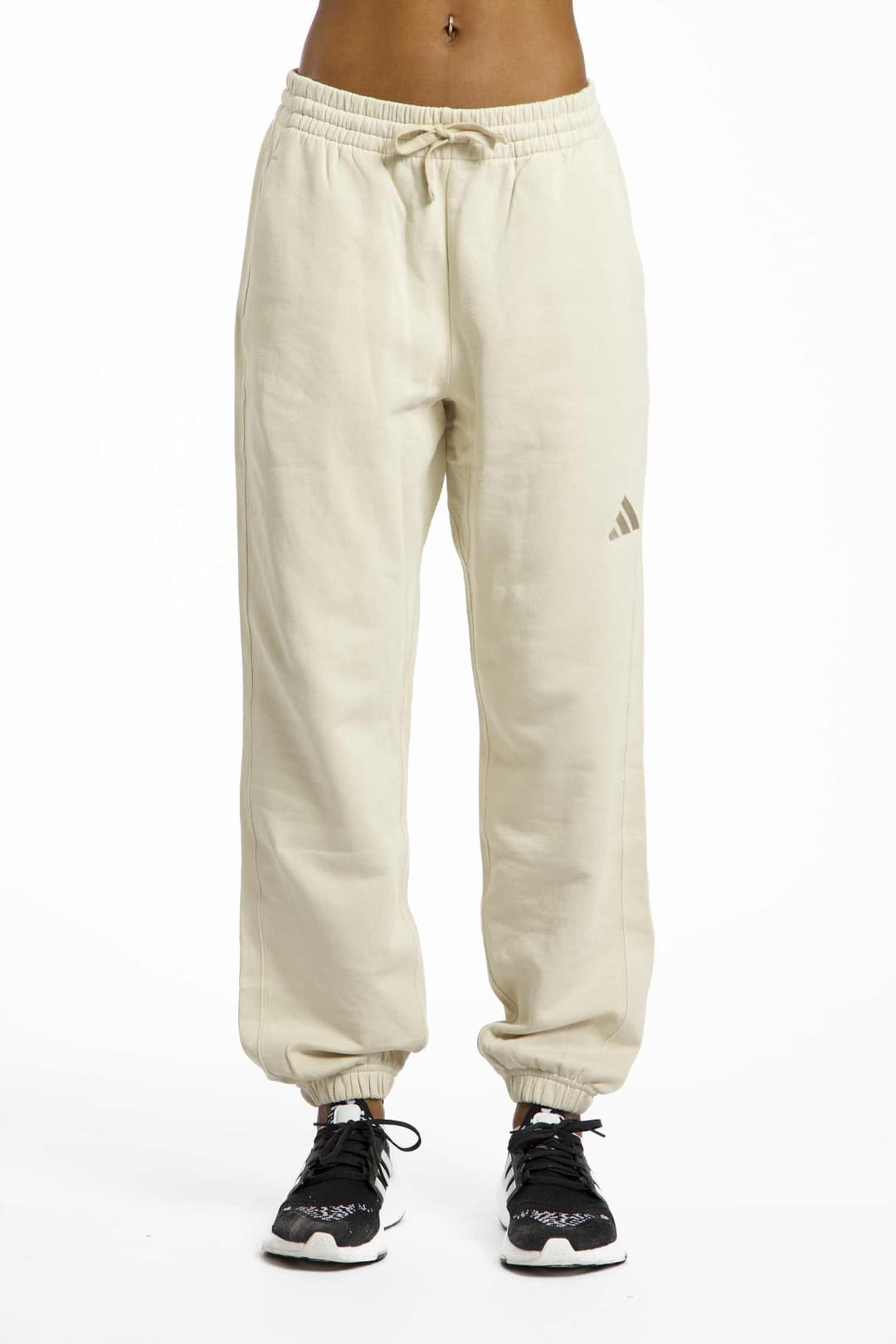 adidas ALL SZN French Terry Loose Damen Trainerhose Beige, Damen, Größe: L