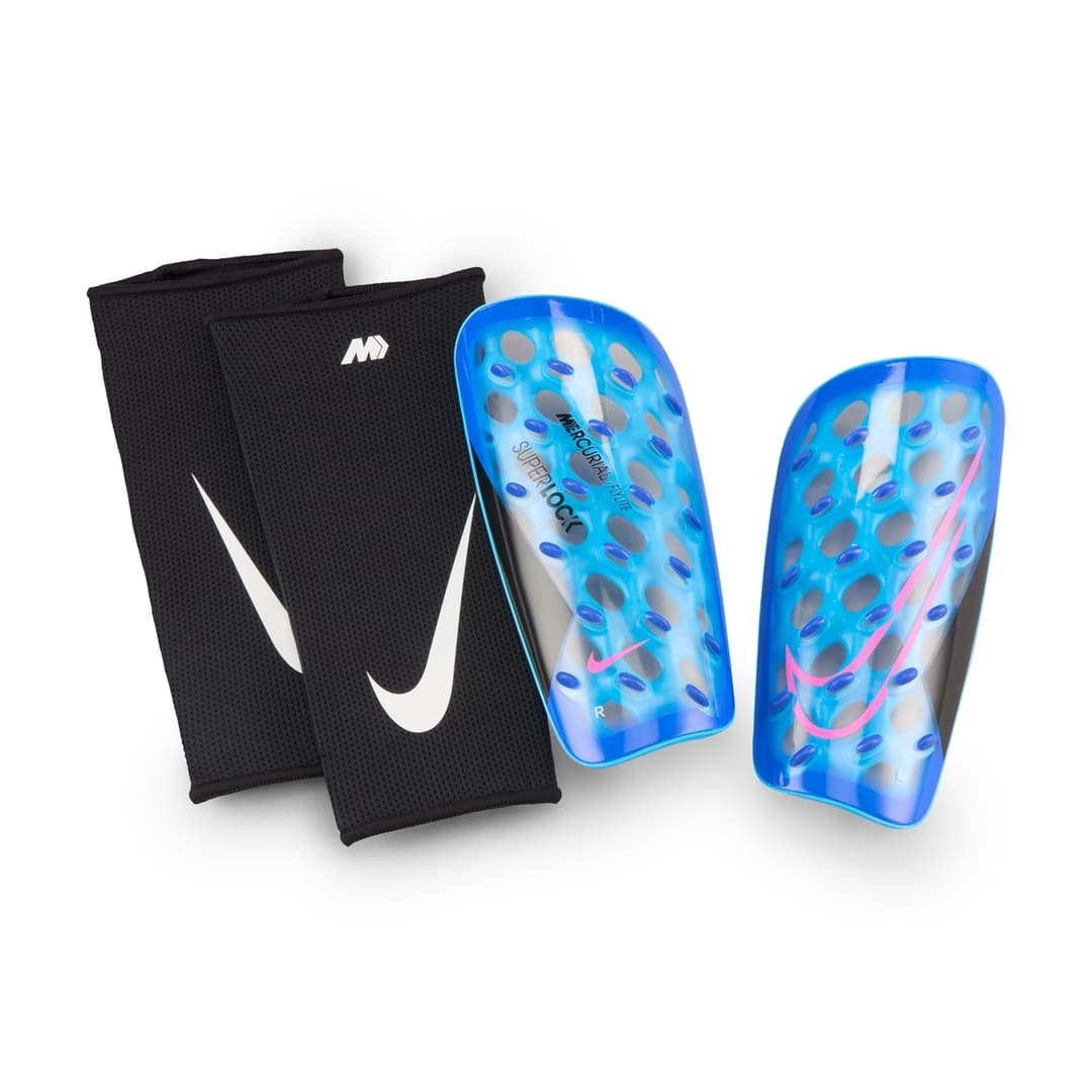Nike Mercurial FlyLite SuperLock Schienbeinschoner Blau, , Größe: L