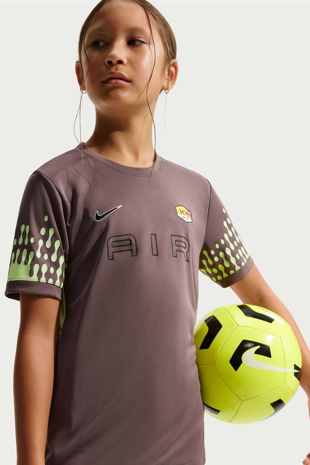 Nike Kylian Mbappé Academy Dri-FIT Kinder T-Shirt Braun, , Größe: 140