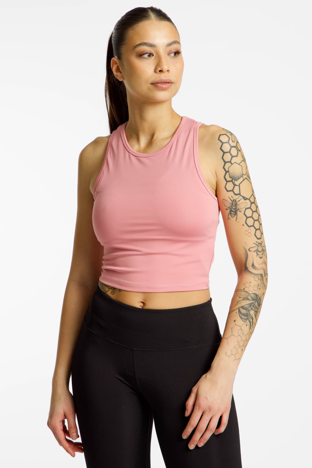POWERZONE Cropped Damen Top Pink, Damen, Größe: M