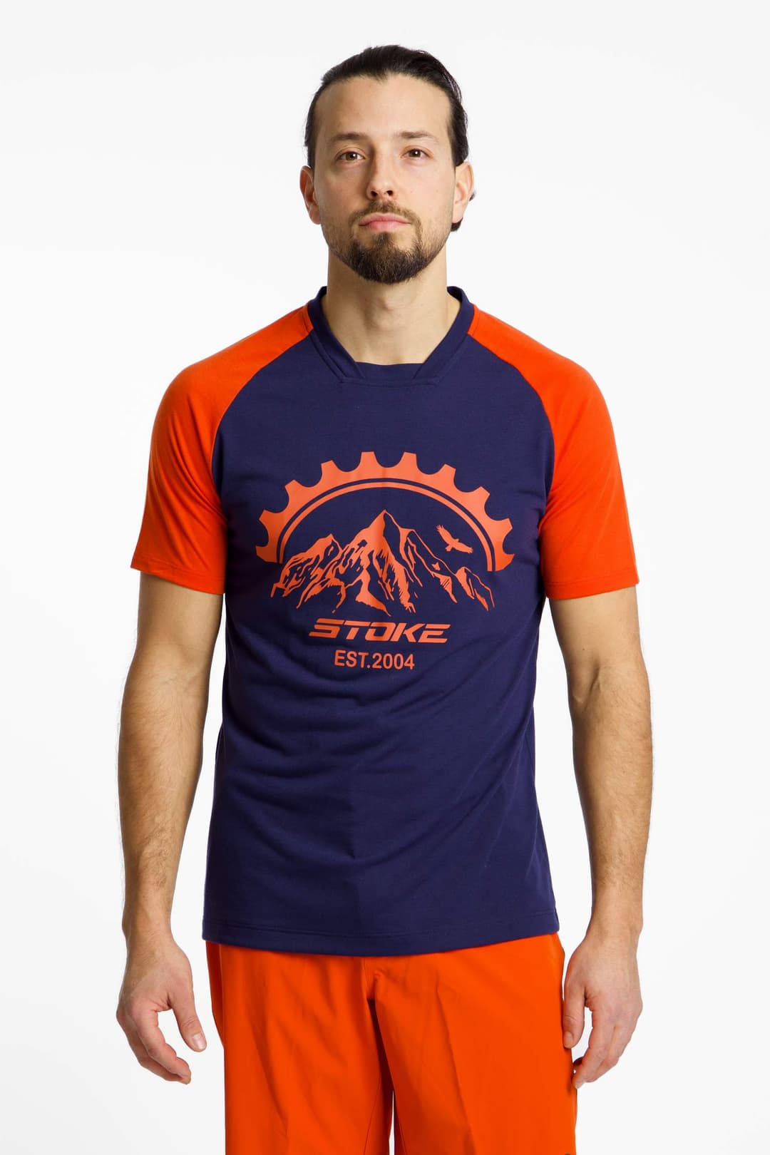Stoke Oregan MTB Herren Biketrikot Blau, Herren, Größe: S