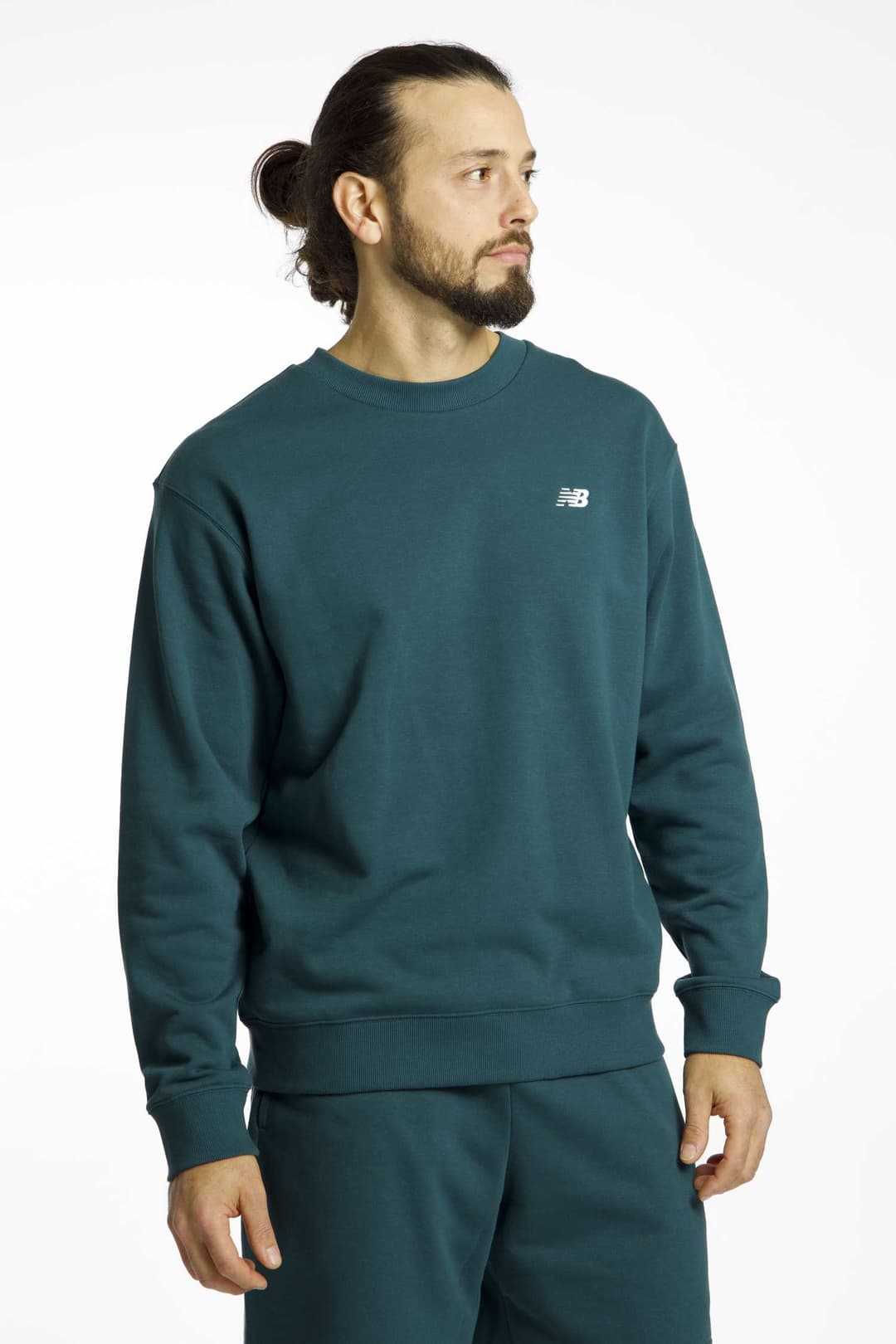 New Balance Sport Essentials Small Logo French Terry Herren Pullover Grün, Herren, Größe: M