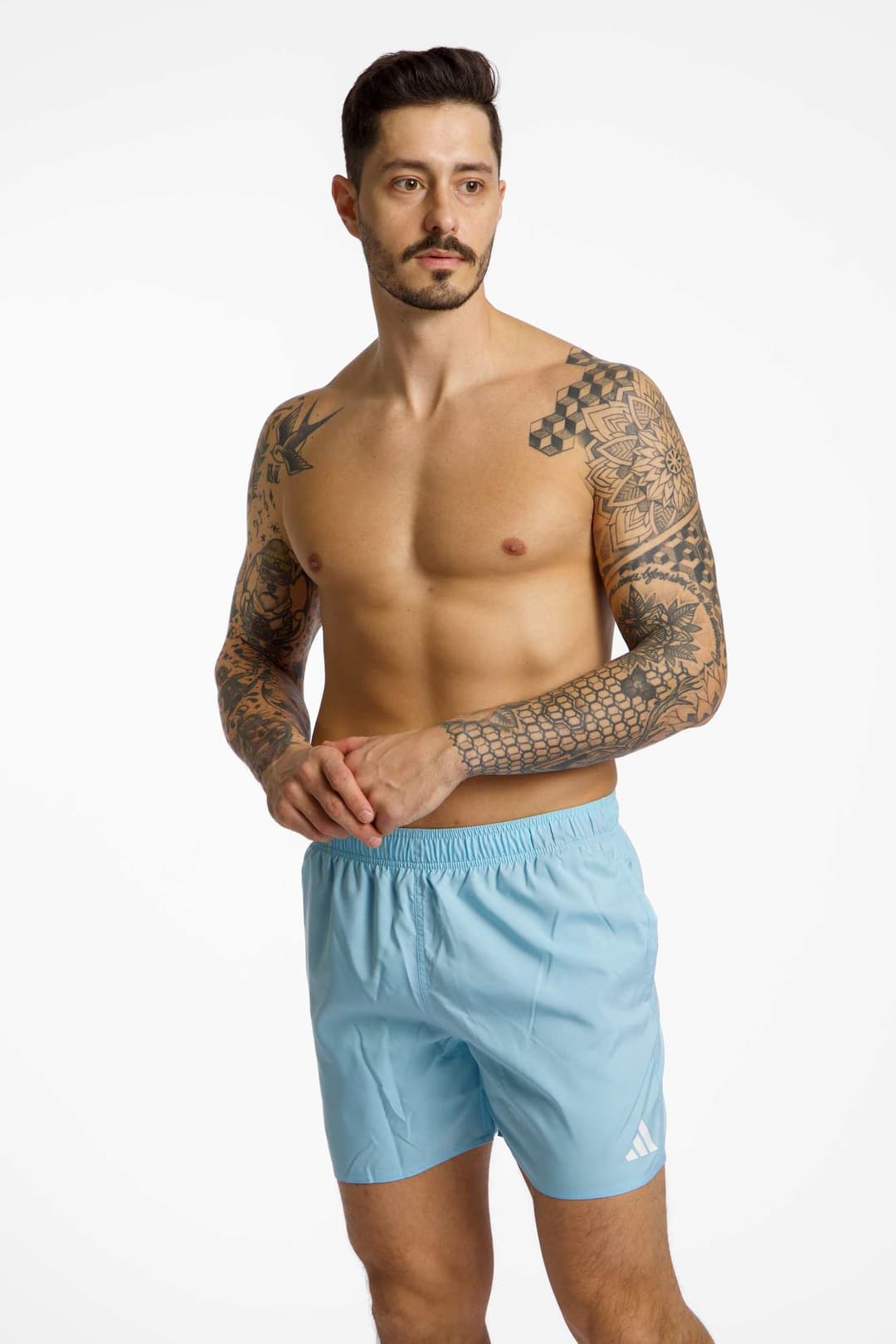 adidas 5" Herren Badeshort Blau, Herren, Größe: M