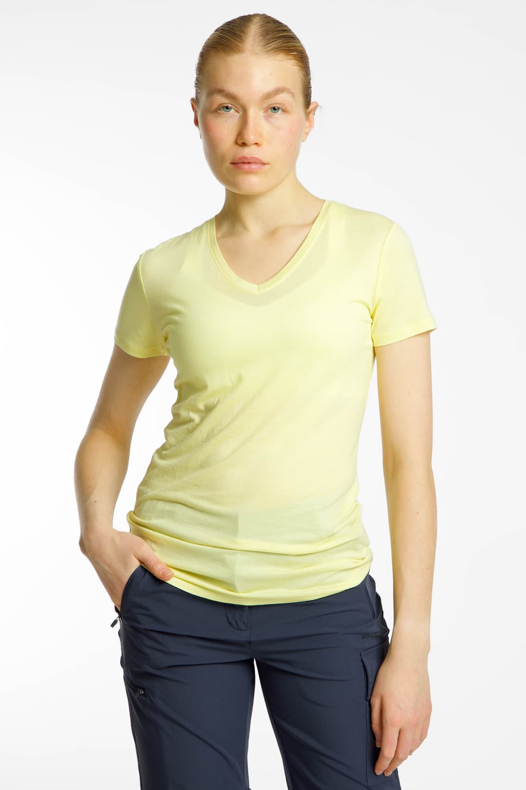 46 NORD Merino Mix Damen T-Shirt Gelb, Damen, Größe: 42
